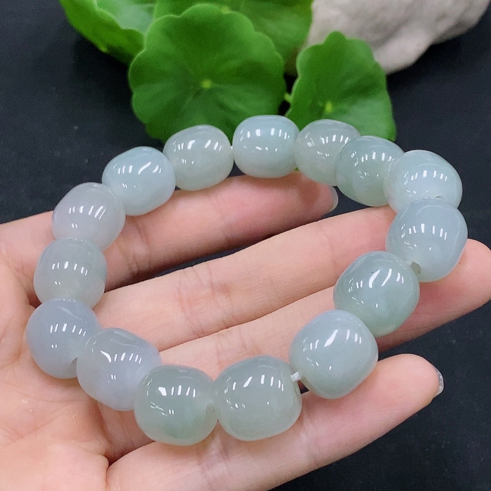 Jadeite Bracelet 12.3mm Approx. Total Weight About 61.83g