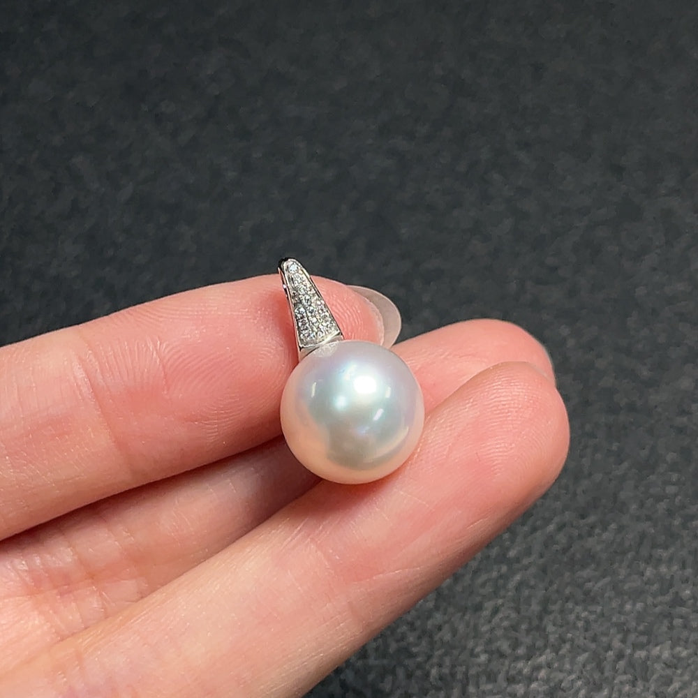 Seawater Pearl Pendant 18K Gold Non-Diamond Total Weight Approx. 3g Size 11.7mm