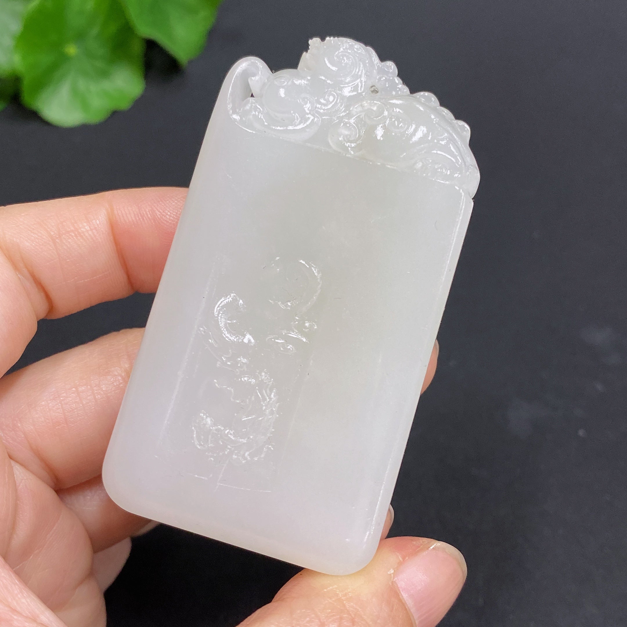 Hetian Jade Pendant Antique Plaque Total Weight Approx. 72.7g