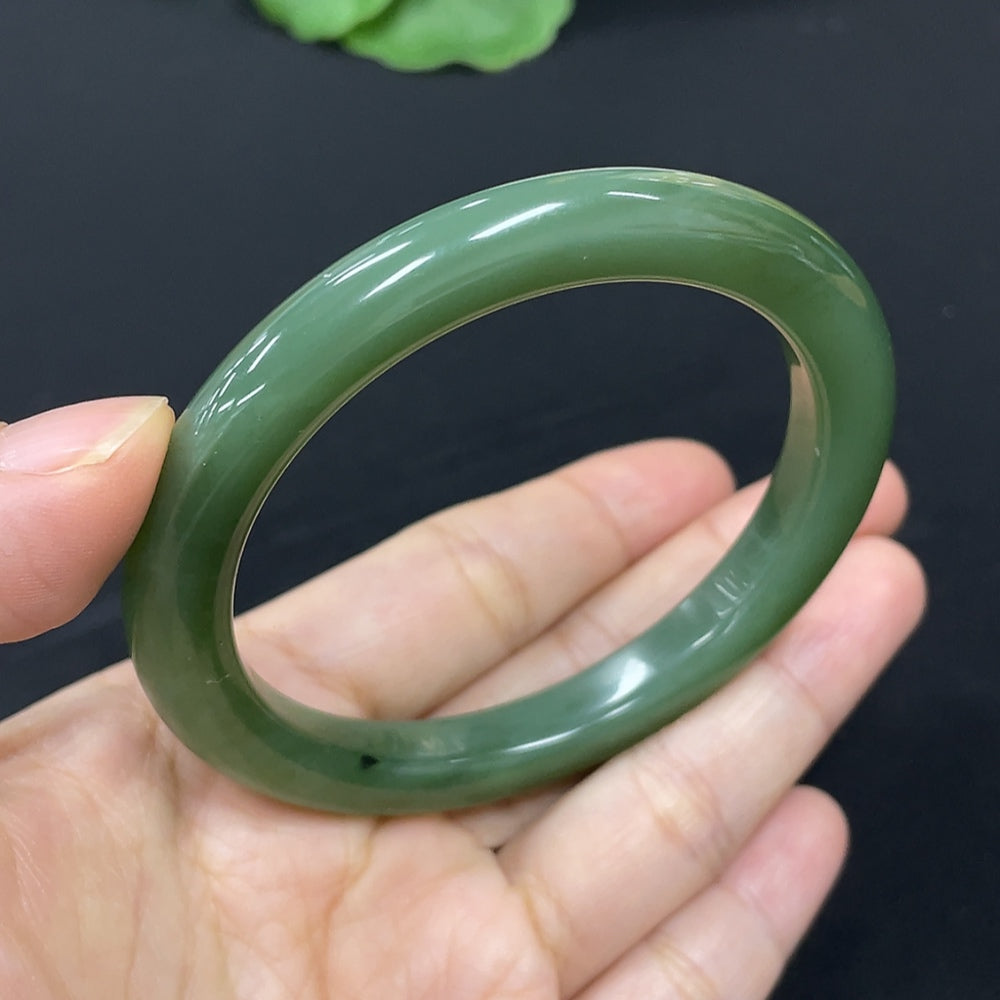 Hetian Jade Jasper Round Bracelet Size 54.7 Total Weight about 34.5g