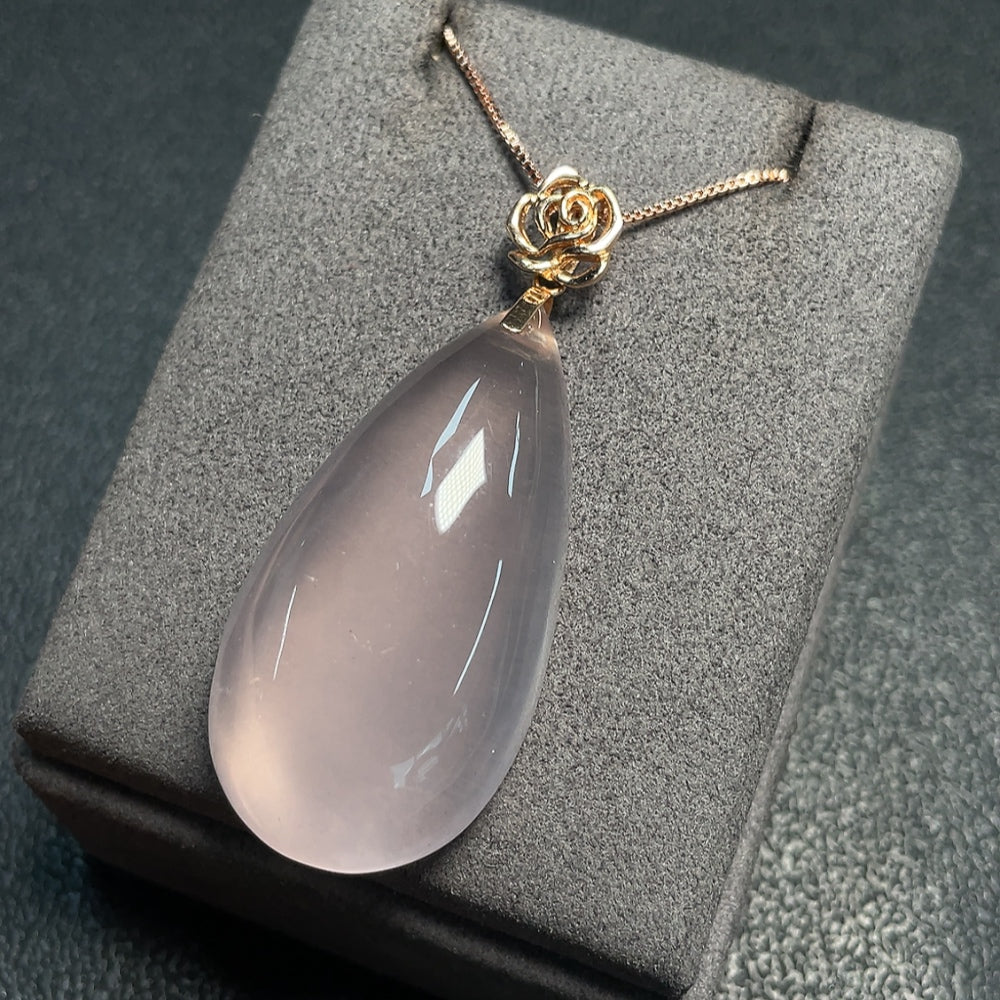 Crystal Pendant Non-Gold Chain 18K Pendant Total Weight Approx. 24.40g Including Chain