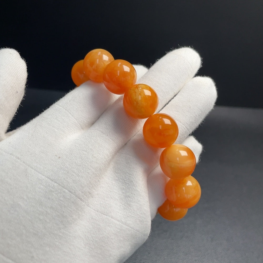 Amber Beeswax Bracelet Approx.16mm Total Weight Approx.33.02g