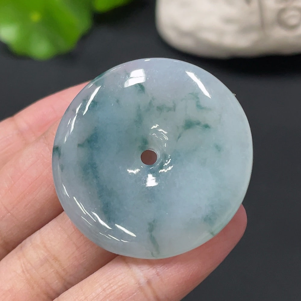 Jadeite Pendant Peace Buckle Approx 15.89g