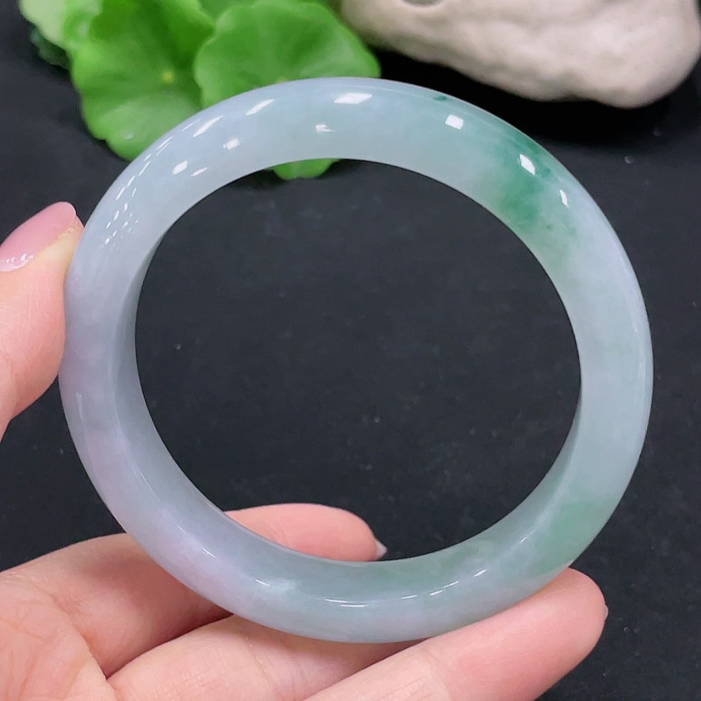 Jadeite Round Bangle Size 56.5 Total Weight 56.961g