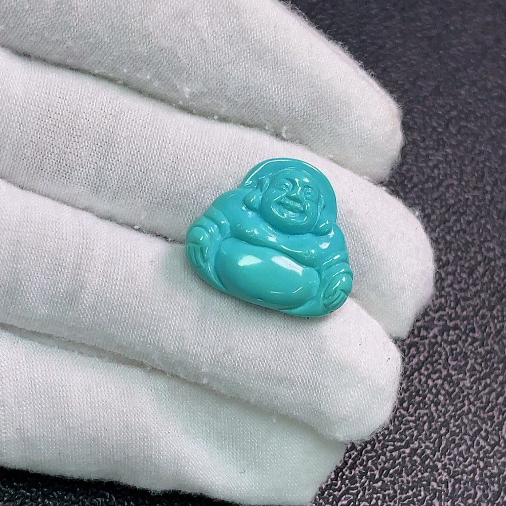 Turquoise inlay, color origin undetermined, containing other mineral components, total weight approximately 4.43 grams