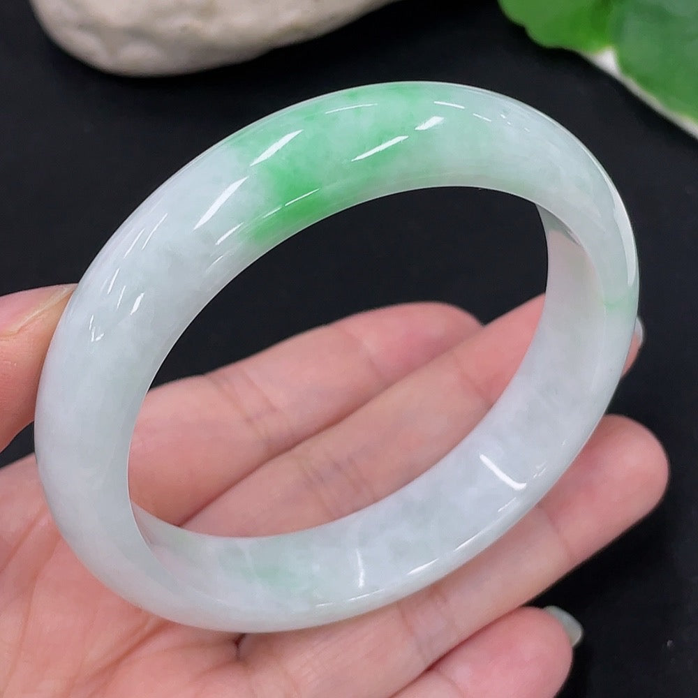Jadeite Round Bracelet Size 55.4 Total Weight Approx. 49.68g