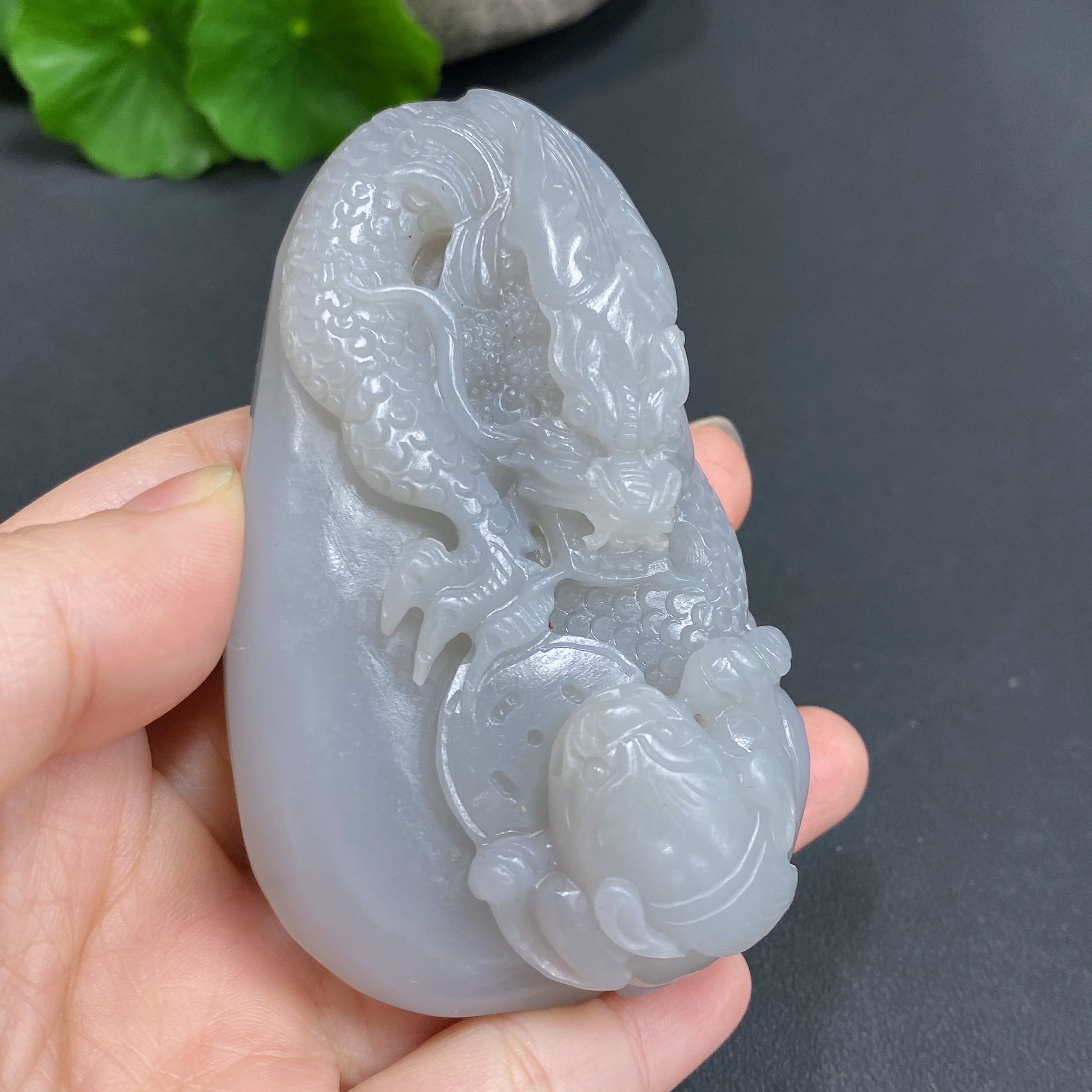 Hetian Jade Pendant Dragon Total Weight Approx.123g