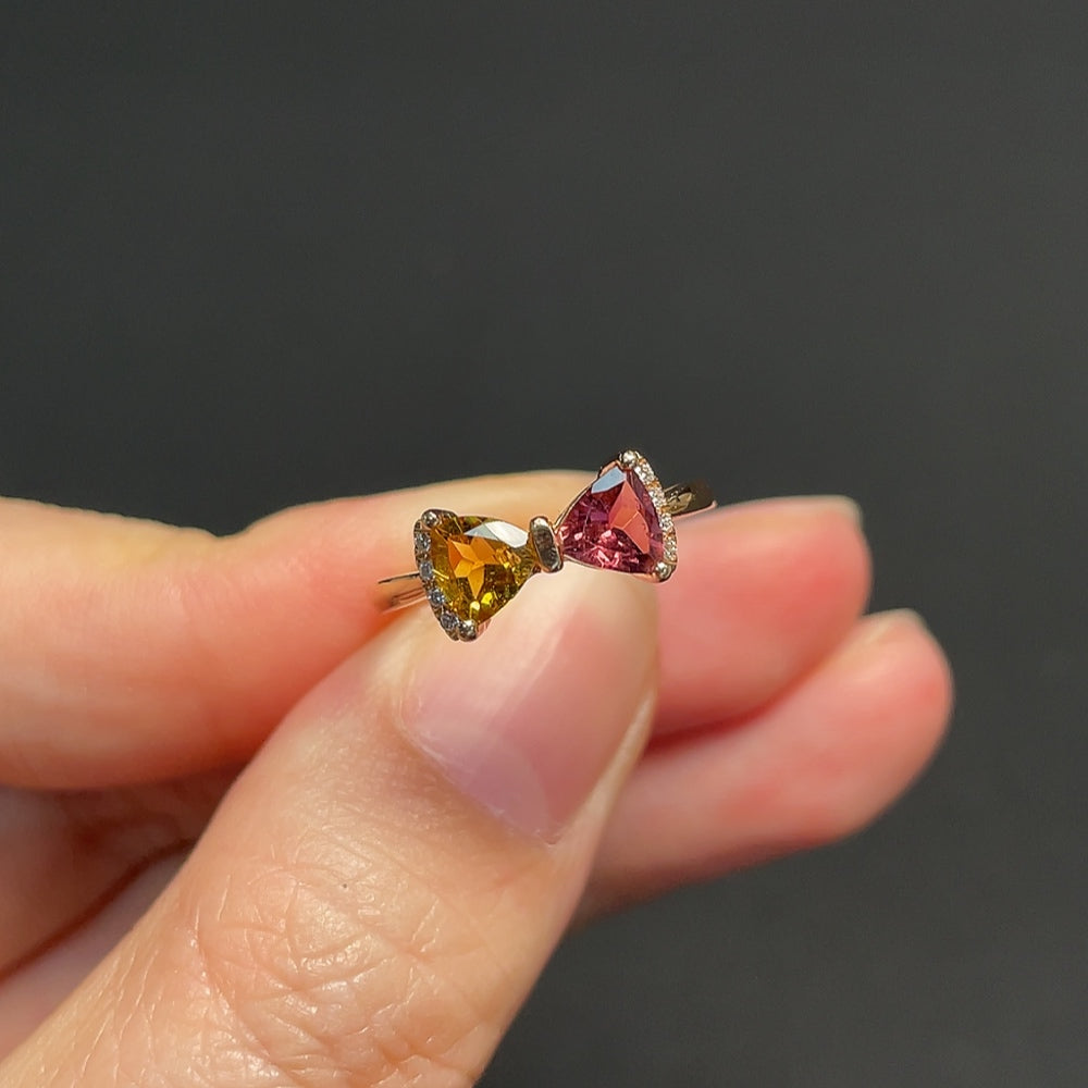 18k Tourmaline Ring Non-Diamond Total Weight Approx. 2.1g Size 12