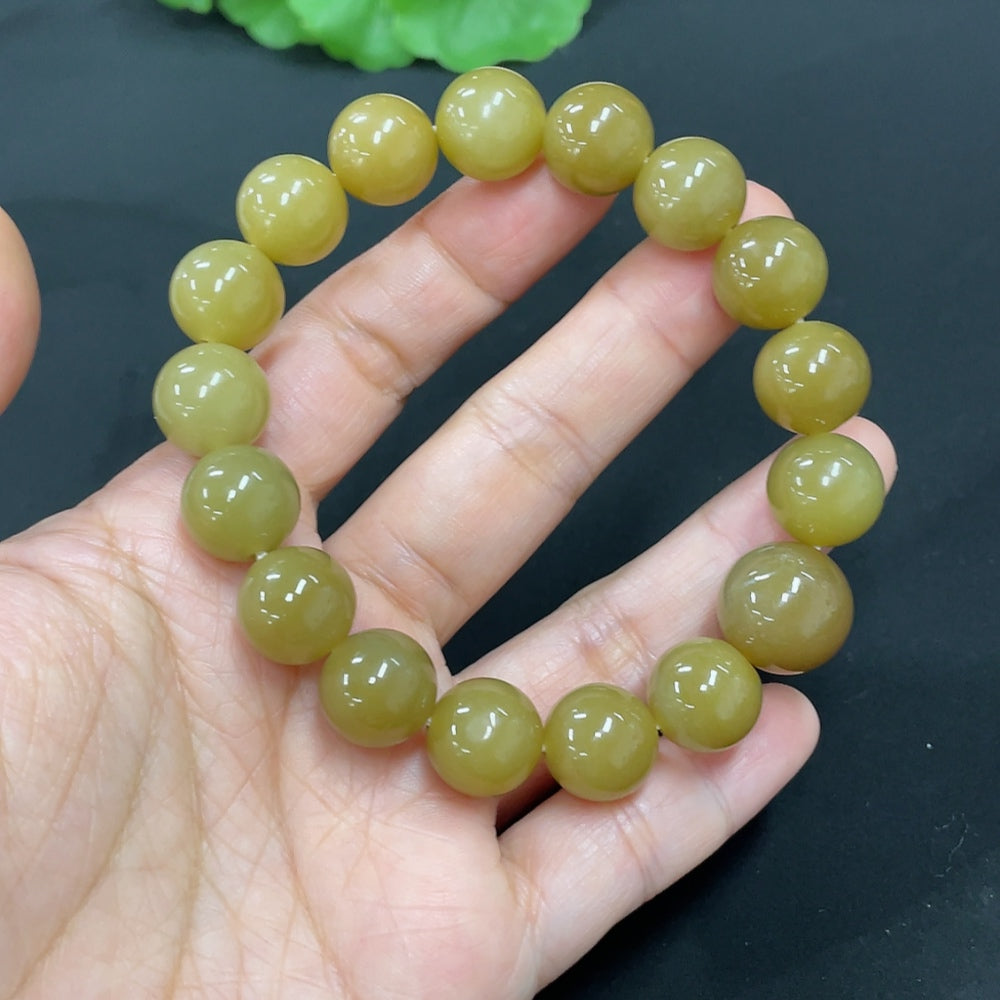 Hetian Jade Bracelet, Approx. 11.9mm, Total Weight Approx. 46.5g