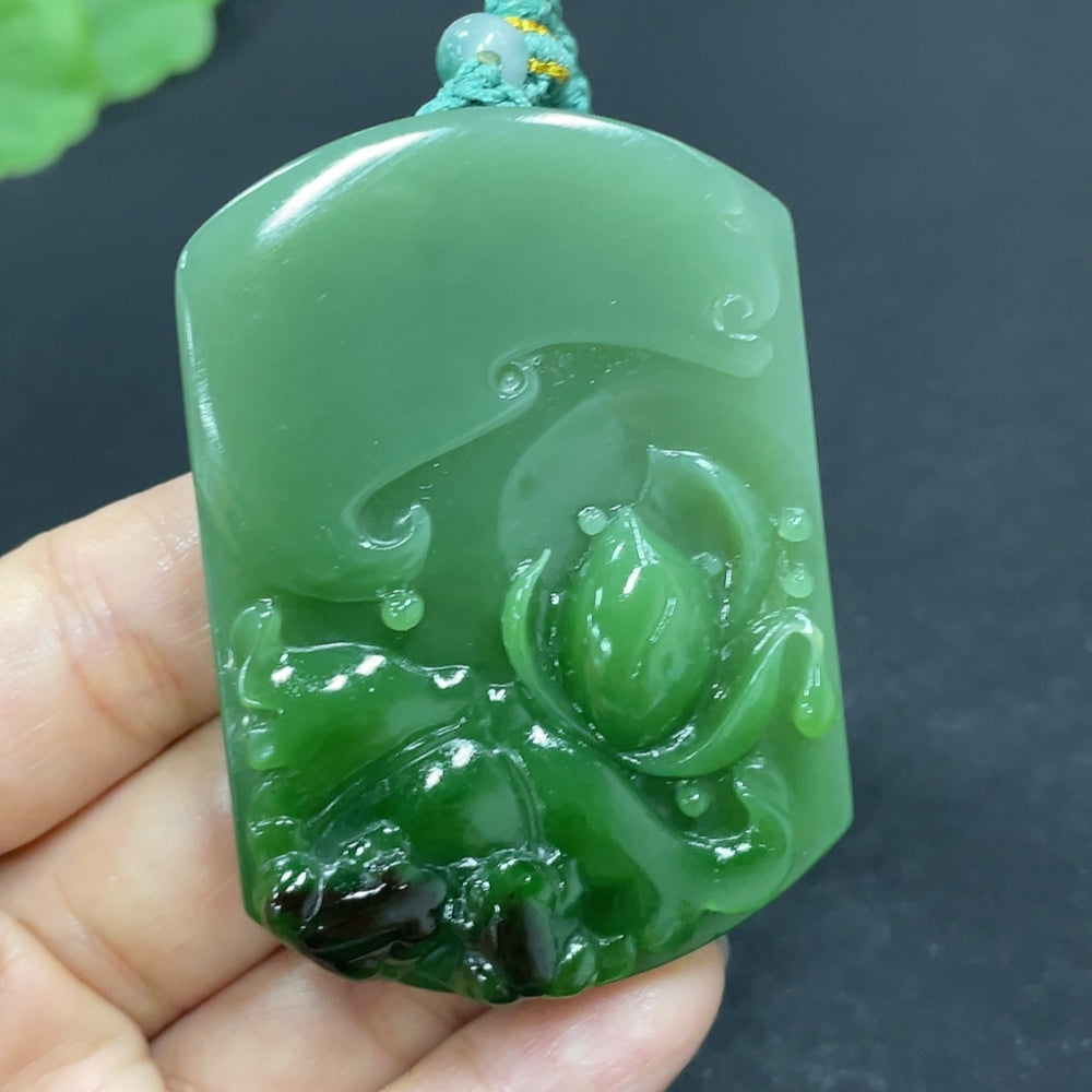 Hetian Jade Frog Pendant