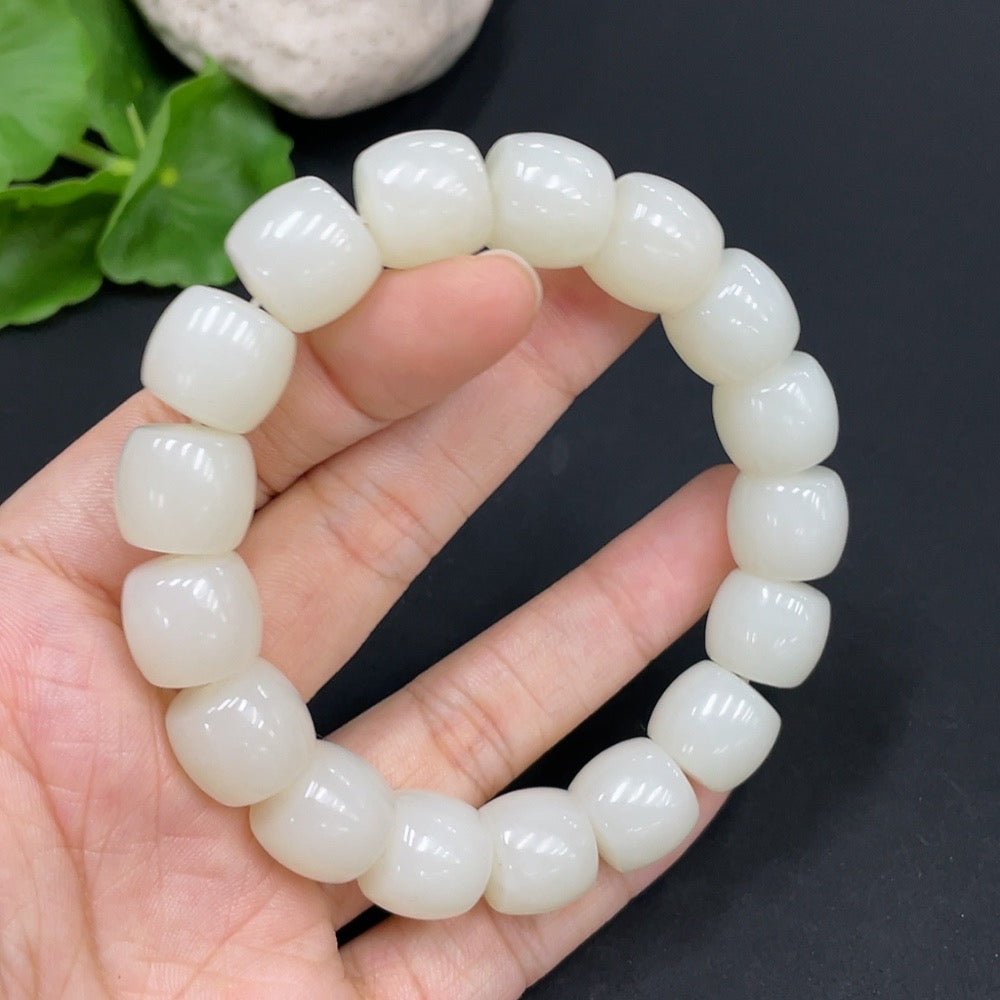 Hetian Jade Bracelet, Approx. 13.1mm, Total Weight Approx. 63g