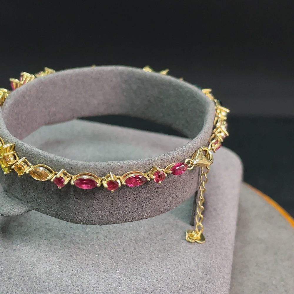 18k Tourmaline Bracelet, Total Weight Approx. 6.83g