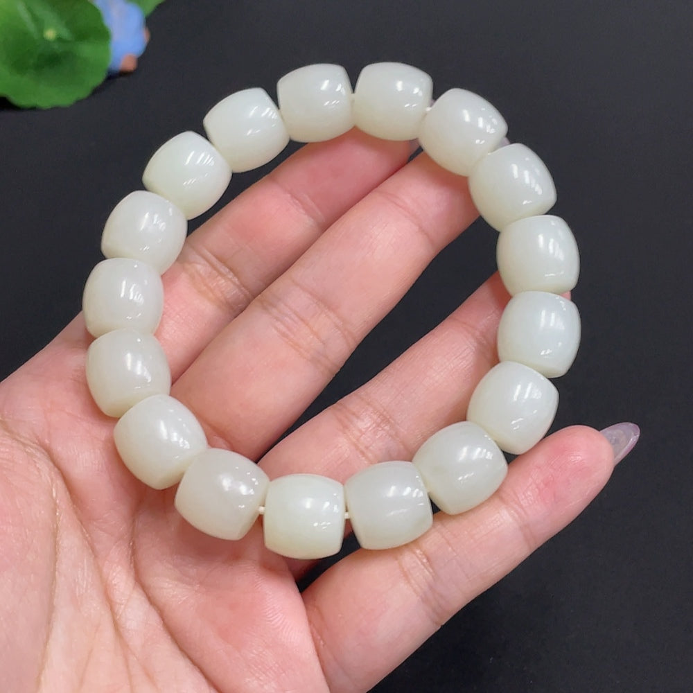Hetian Jade Bracelet, Approx. 12.7mm, Total Weight Approx. 66.5g
