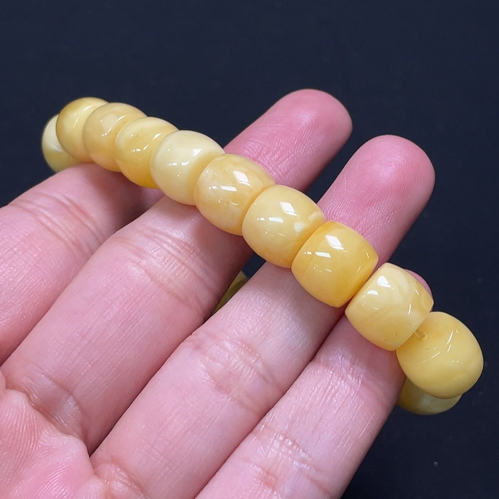 Amber Beeswax Beads Total Weight Approx.15.21g Size Approx.11.0mm