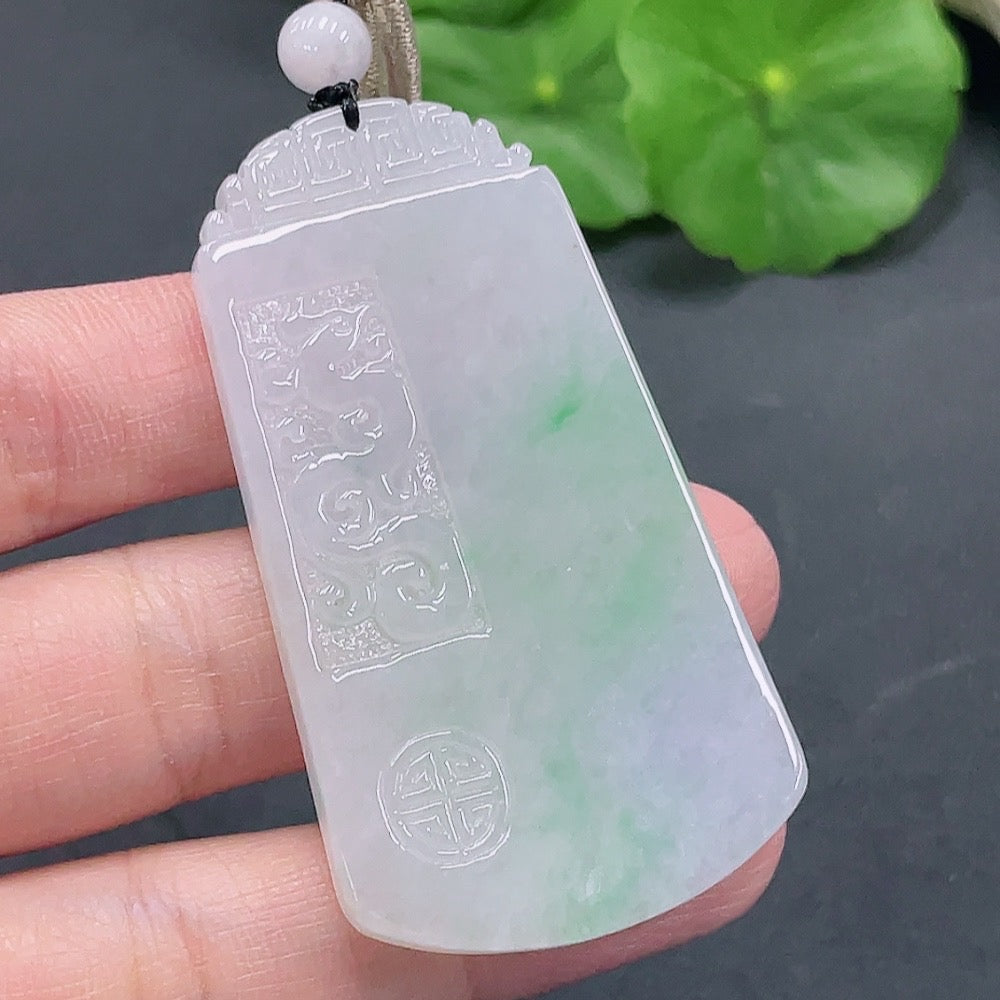Antique-style Jadeite Pendant Total Weight Approx. 28.39g