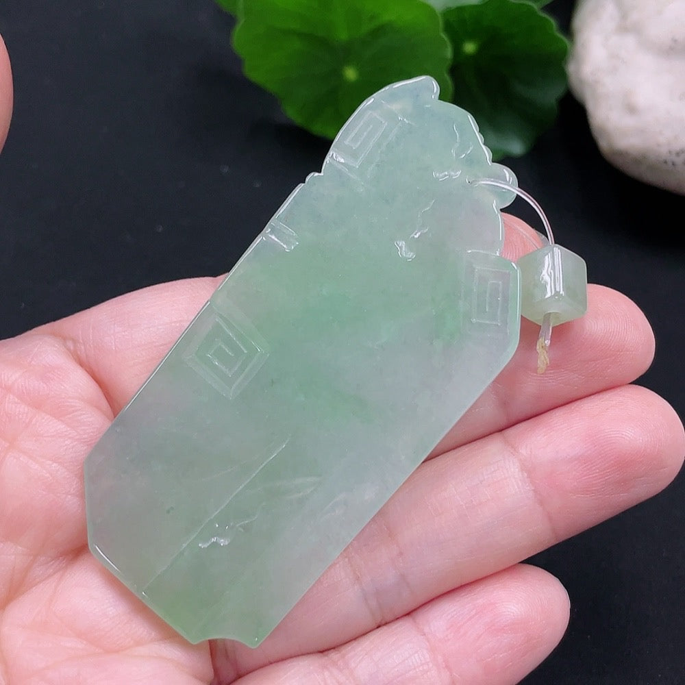 Antique-style Jadeite Pendant, Total Weight Approx. 27g
