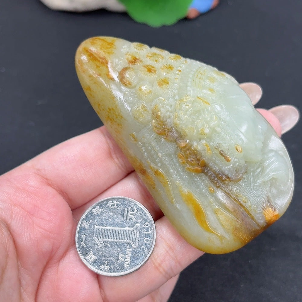 Hetian Jade Handheld Piece - Jade Beauty, Skin Color Origin Undetermined