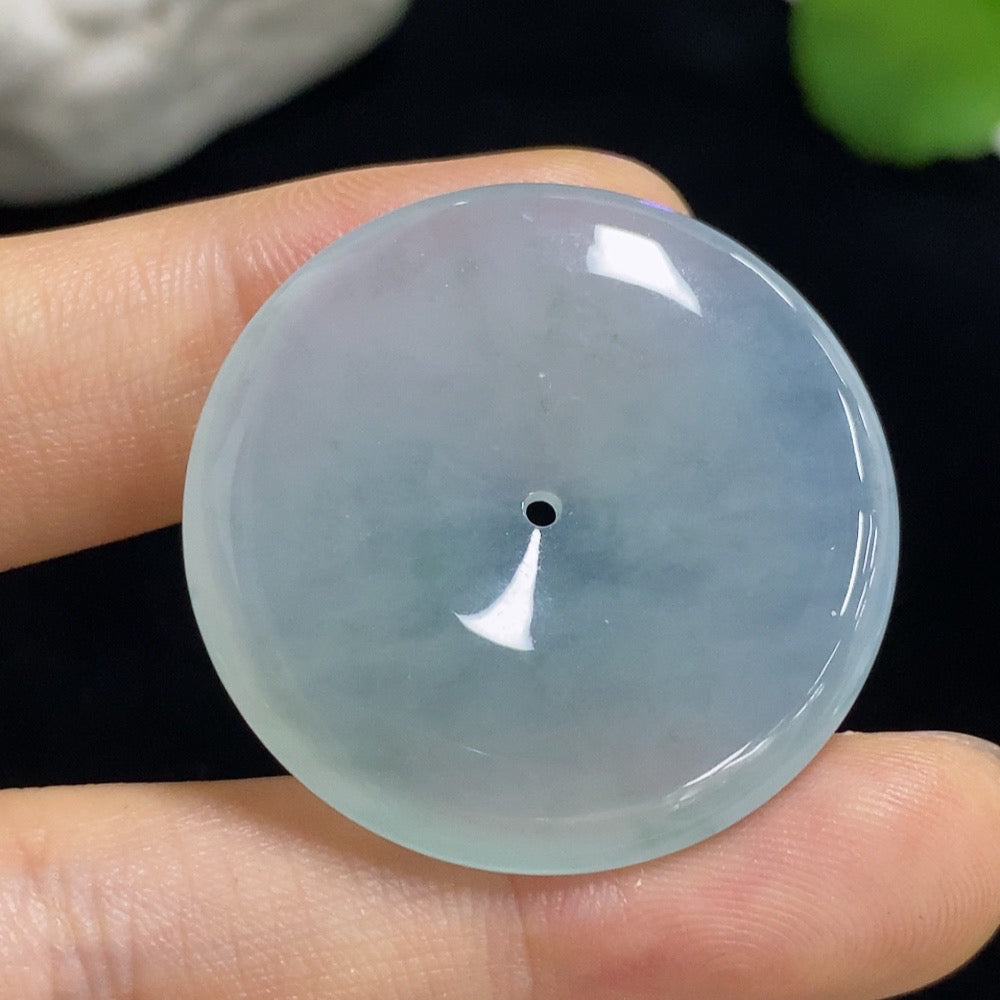 Jadeite safety buckle pendant with intricate design, weighing approximately 11.77g, crafted from high-quality jade by HKHQ.
