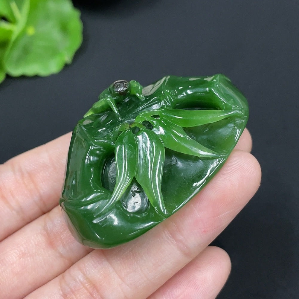 Hetian Jade Pendant Bamboo Knot Total Weight Approx. 29.6g