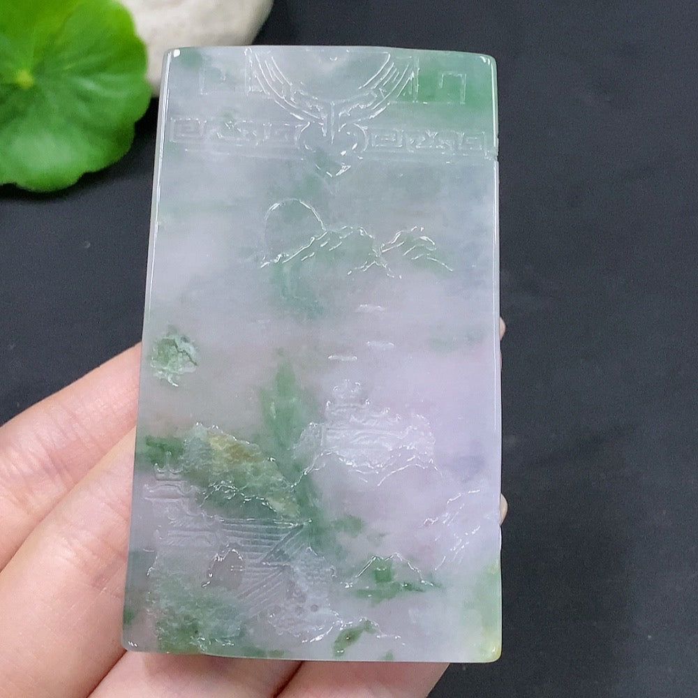 Jadeite Ascending Success Pendant, Total Weight Approx. 55.1g