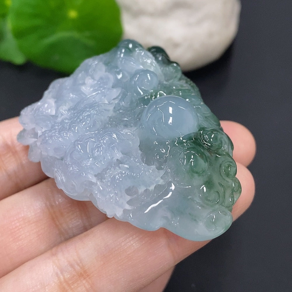 Jadeite Pendant Dragon Plaque Total Weight Approx. 67g