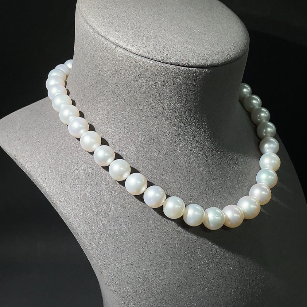 Saltwater Pearl Necklace Non-Gold Total Weight Approx. 87.46g Size 10.9-13.6mm