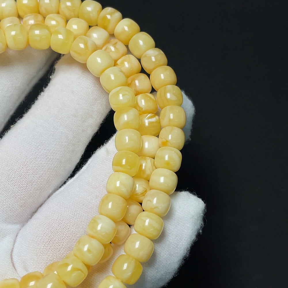 Amber Beeswax Pearl Strand
