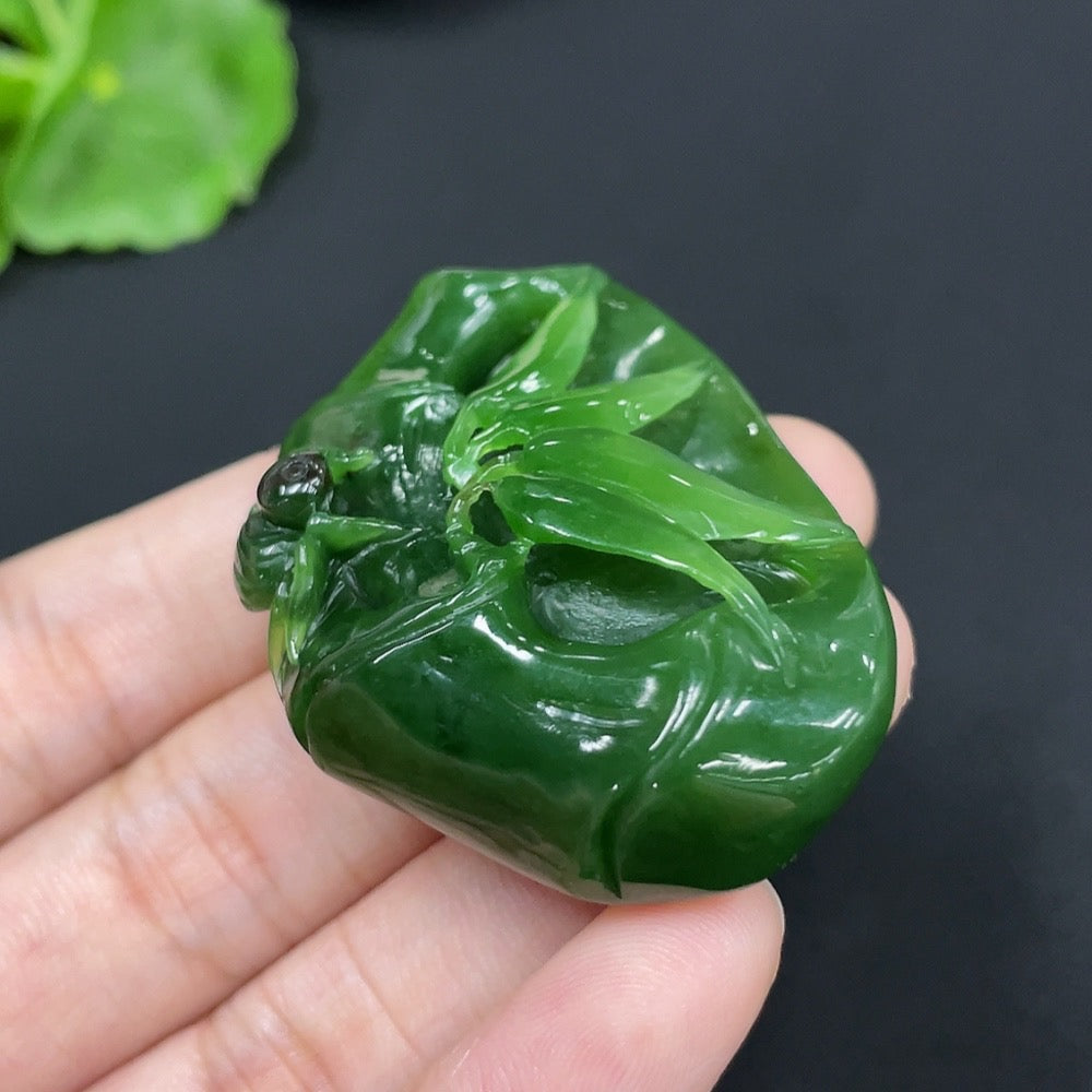 Hetian Jade Pendant Bamboo Knot Total Weight Approx. 29.6g