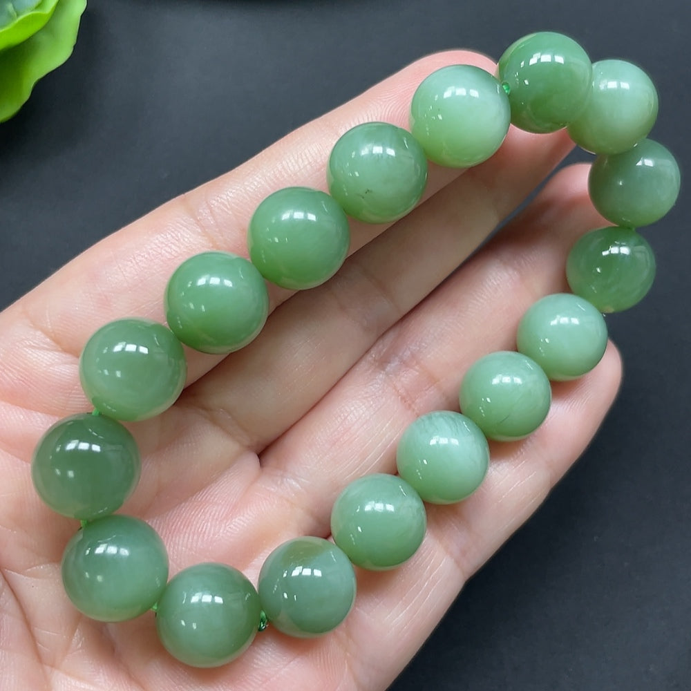 Green Hetian Jade Bracelet