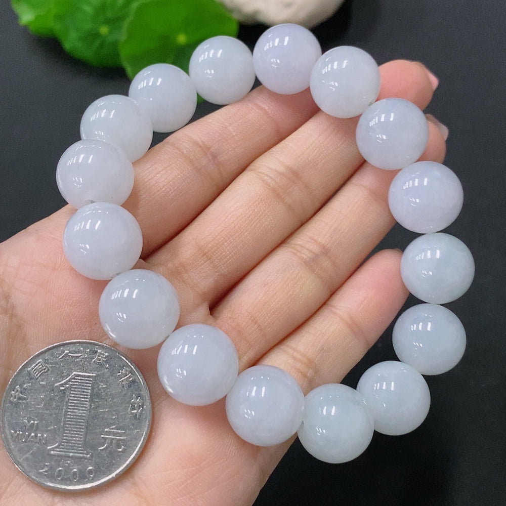 Jadeite Bead Bracelet Approx. 13.5mm Total Weight Approx. 68.7g