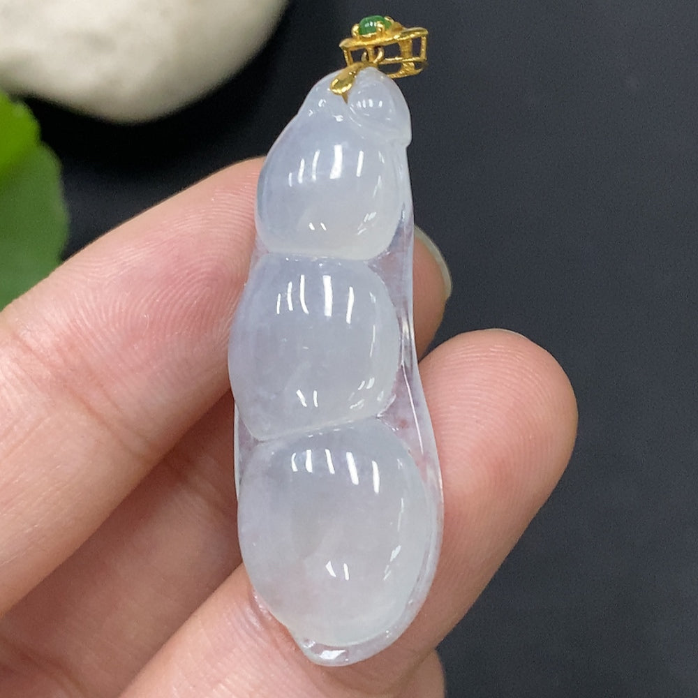 JadeitePendant Total Weight Approx. 6.87g Bean 18k Bezel