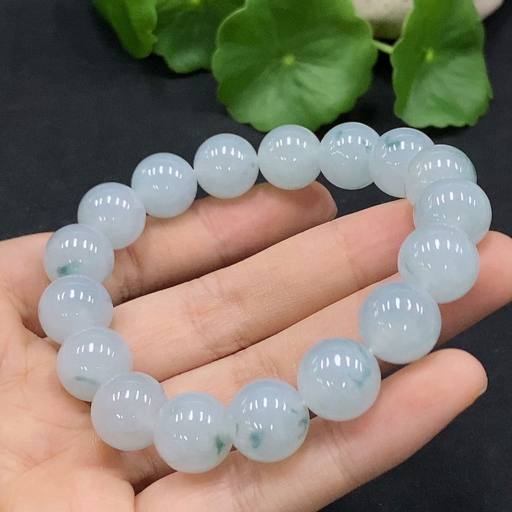 JadeiteBead Bracelet, Approx. 12mm, Total Weight Approx. 51.1g