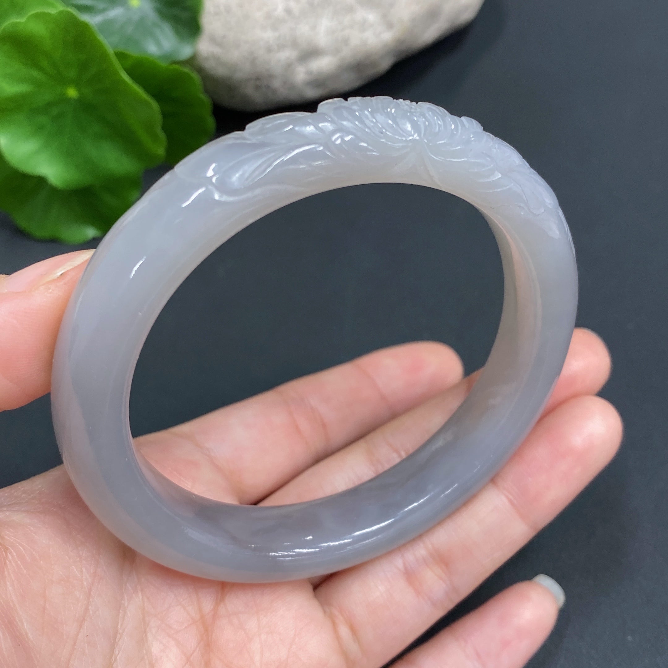 Hetian Jade Carved Bracelet  Size 56.8  Total Weight Approx. 51.4g