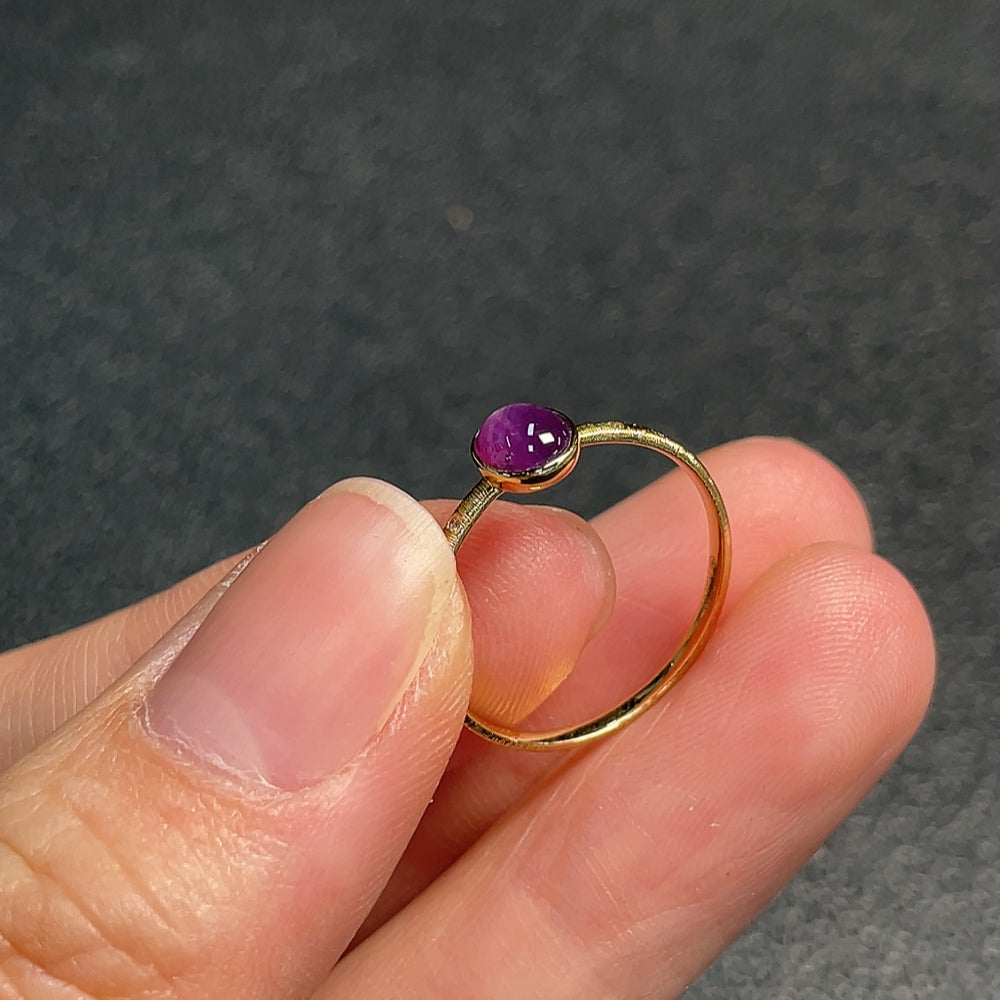 18K Sapphire Ring, Color Origin Undetermined, Non-Diamond, Total Weight Approx. 1.09g, Size 13