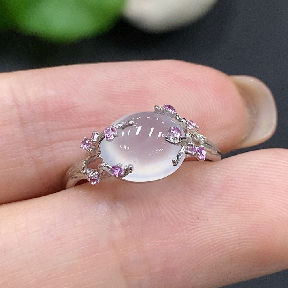 Jadeite Cabochon Ring 18k Gold Total Weight 1.95g Size 12