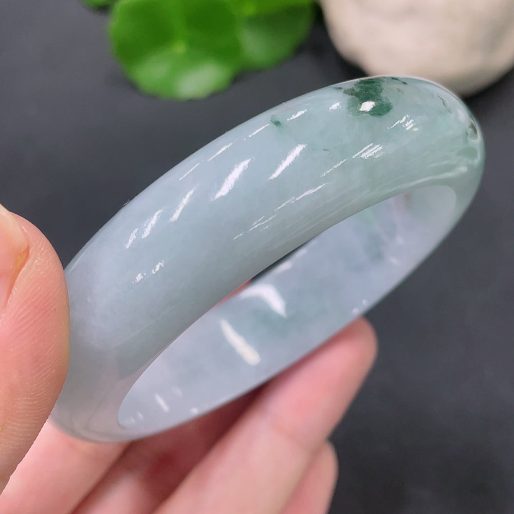 Jadeite Round Bangle Size 56.9 Total Weight 76.864g