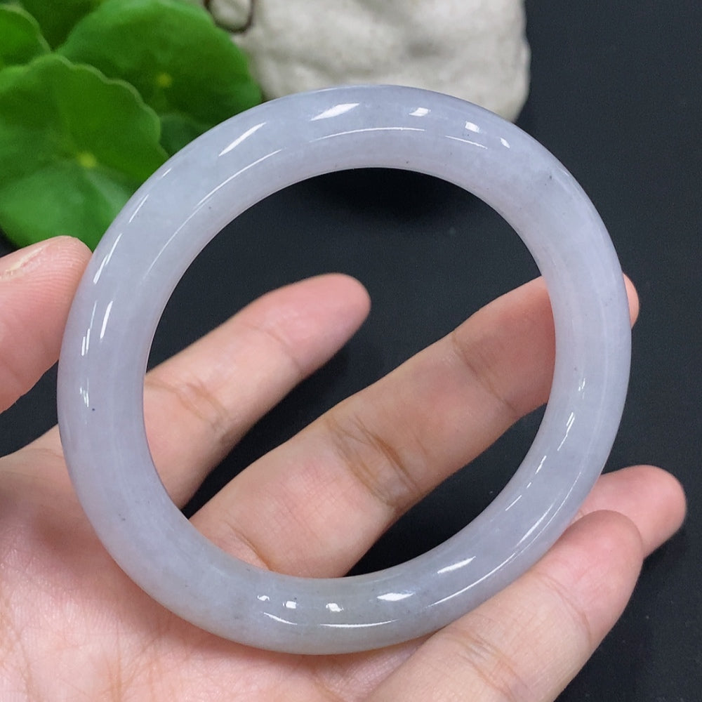 JadeiteRound Bangle Bracelet, Size 53.7, Total Weight Approx. 48.8g