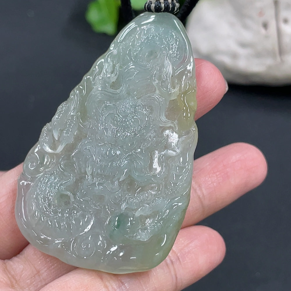 Jadeite Dragon Pendant Total Weight Approx. 28.8g