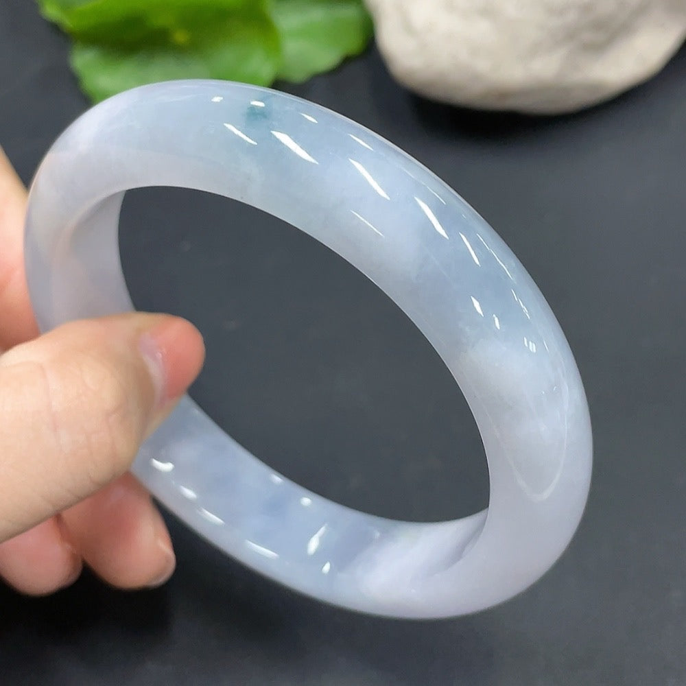 Jadeite Round Bangle, Inner Diameter 55.5, Total Weight 56.530g