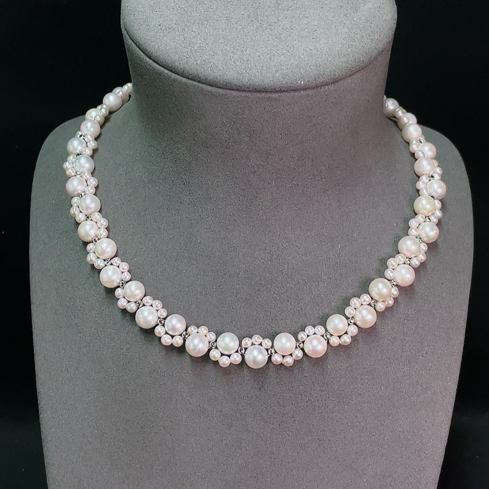 Seawater Pearl Strand Non-Gold Total Weight Approx. 39.8g Size 3.1-7.6mm