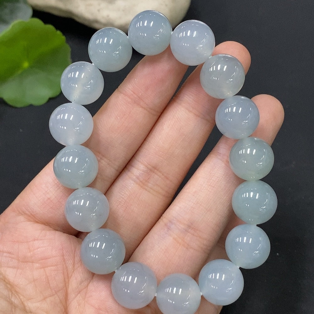 Jadeite Beads Bracelet, Approx. 12.3mm, Total Weight Approx. 51.62g