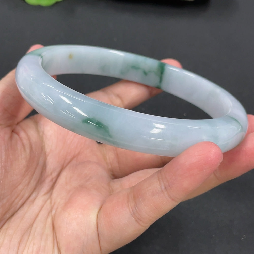 Jadeite Round Bangle Total Weight About 92.6g Size 78.6