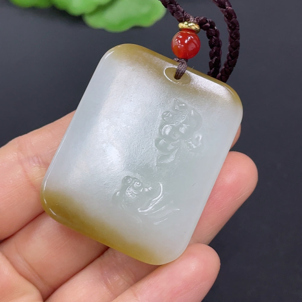 Hetian Jade Pendant Lotus