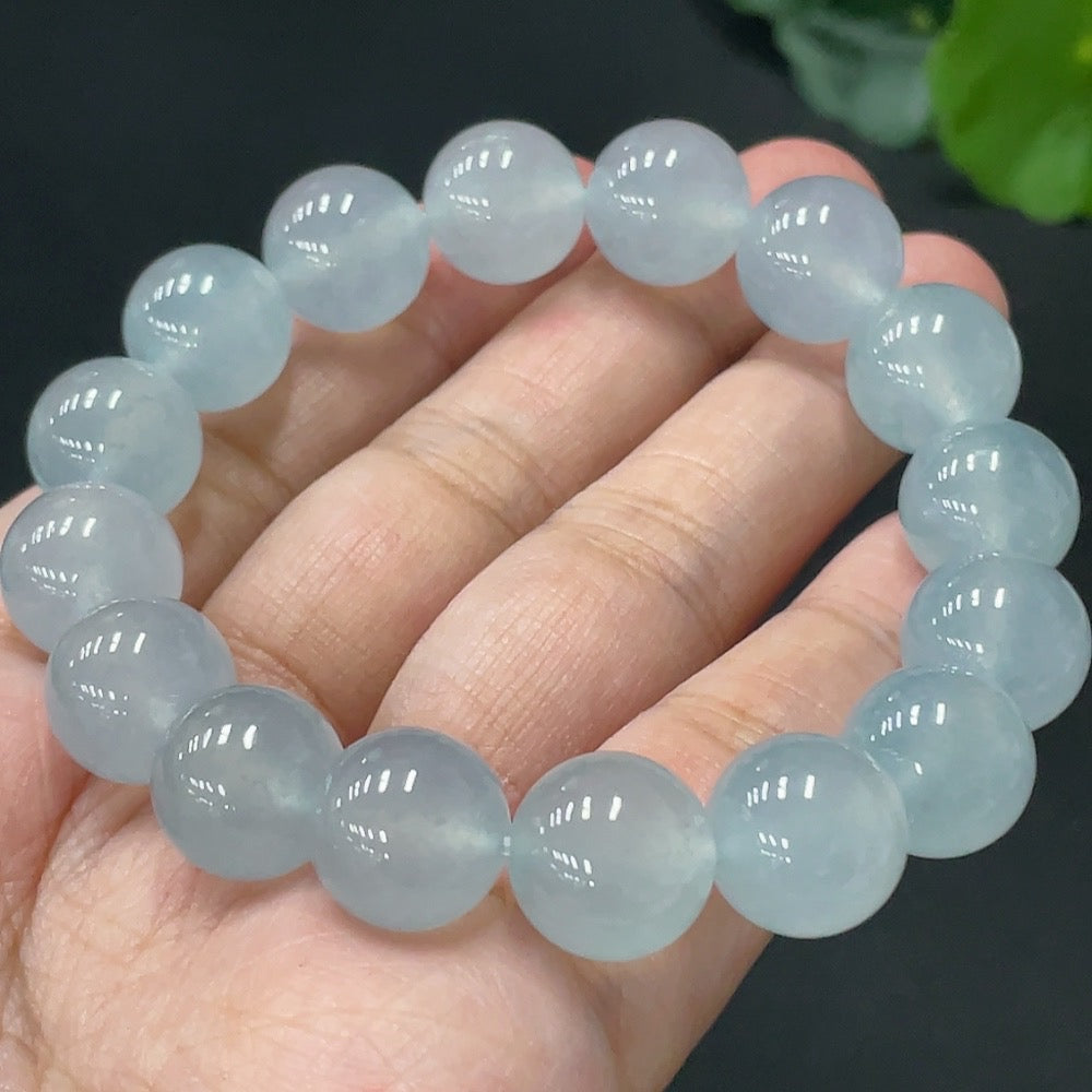 Jadeite Bracelet Size 12.3mm Approx. Total Weight 50.594g [Total Value: $10,887 USD]