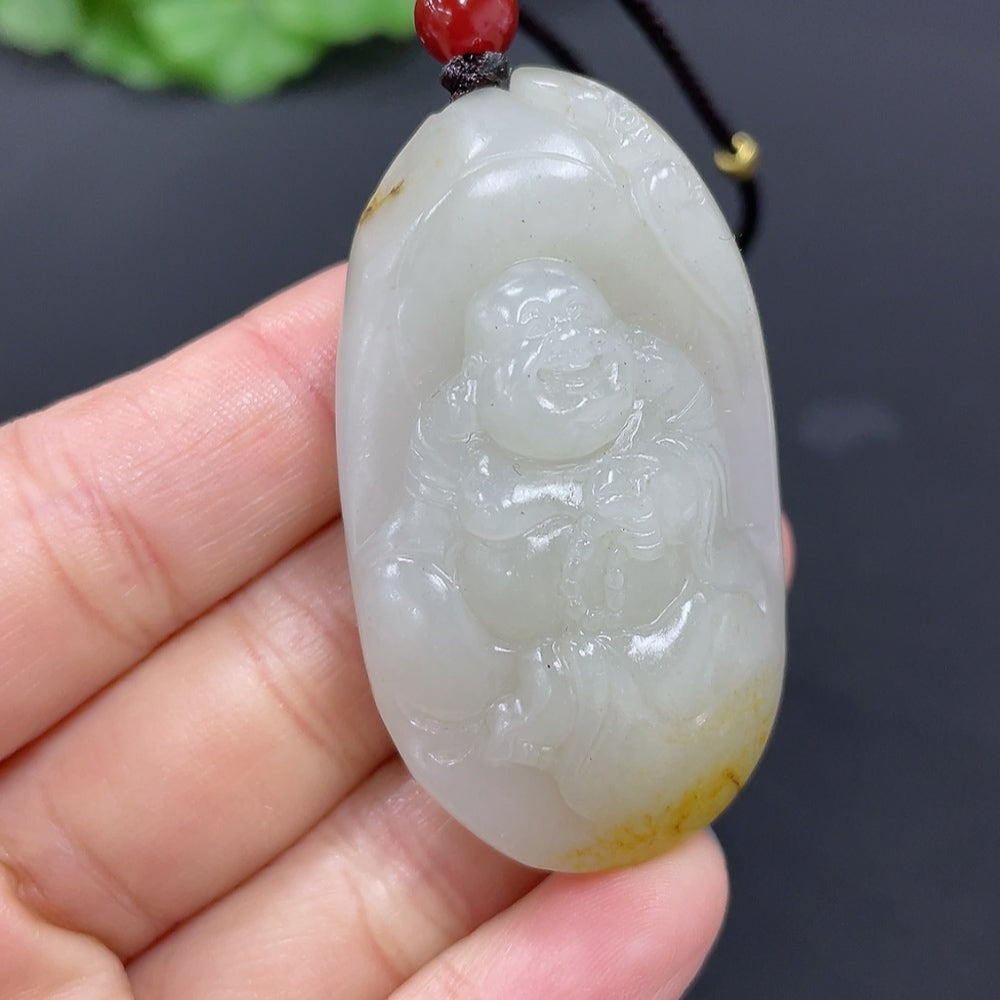 Hetian Jade Pendant - Buddha Figure