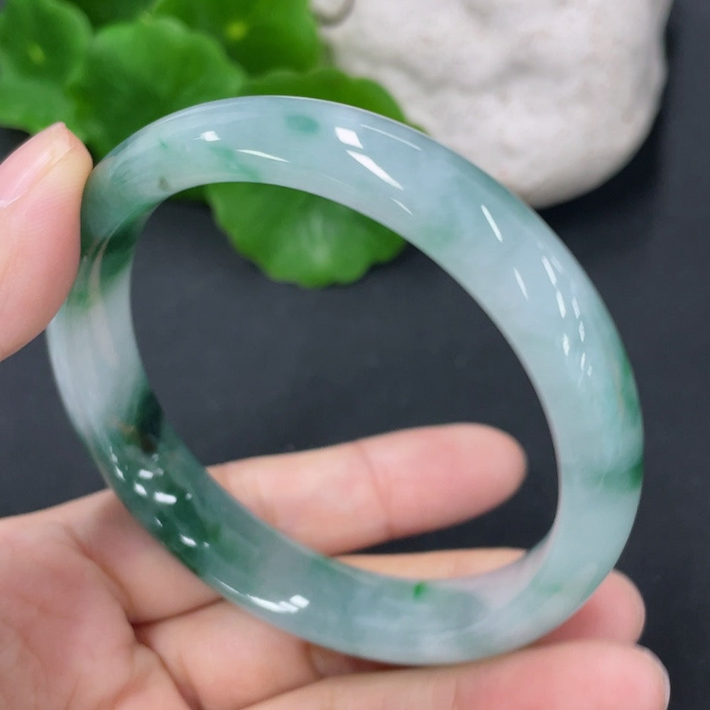 Jadeite Round Bracelet Size 53.5mm Total Weight Approx. 39.13g