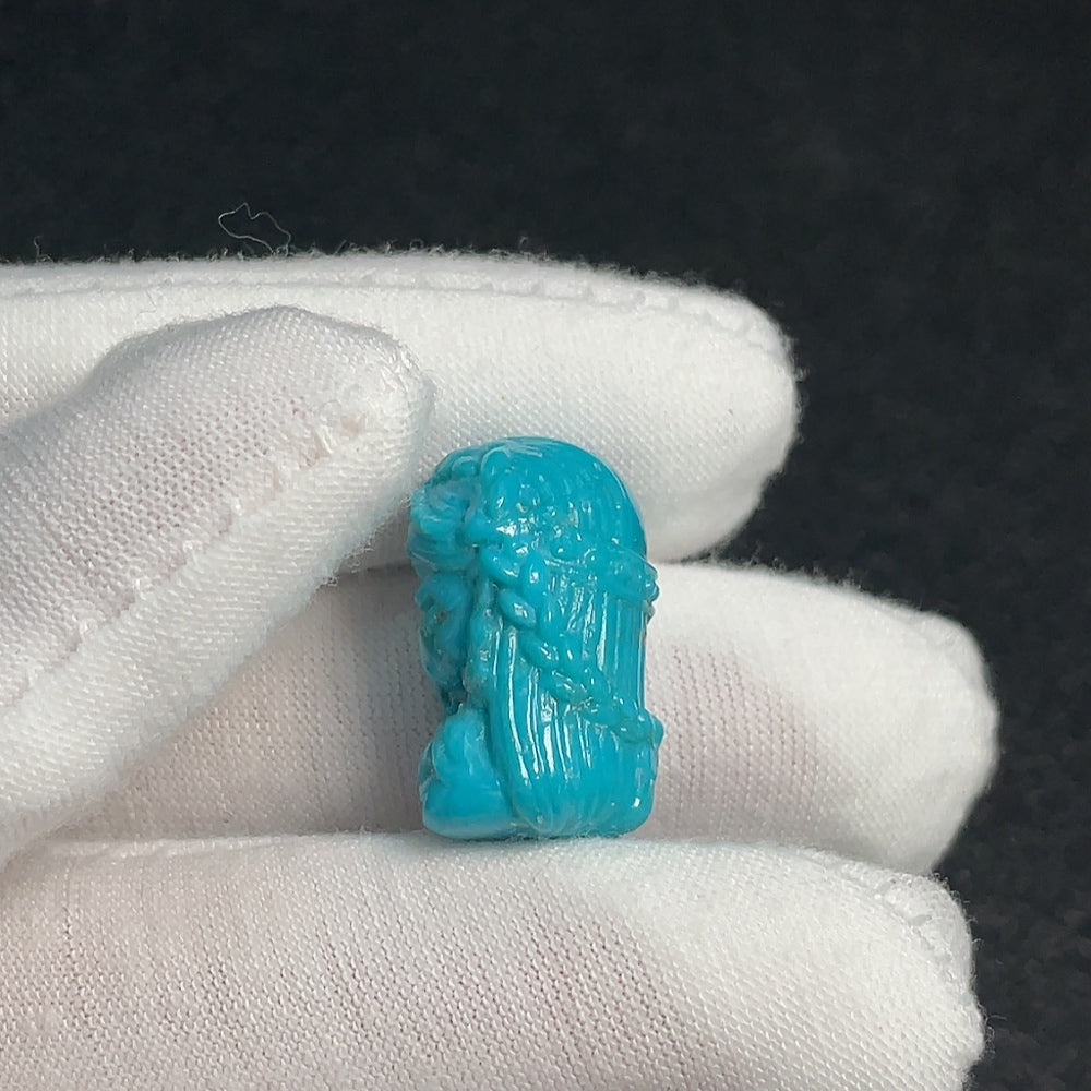 Turquoise gemstone pendant from HUILIU HQ with undetermined color origin, approximately, Huiliu certified gemstone jewelry.