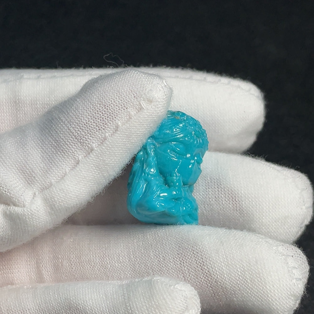 HUILIU HQ turquoise gemstone pendant with undetermined color origin, approximately, certified gemstone jewelry.