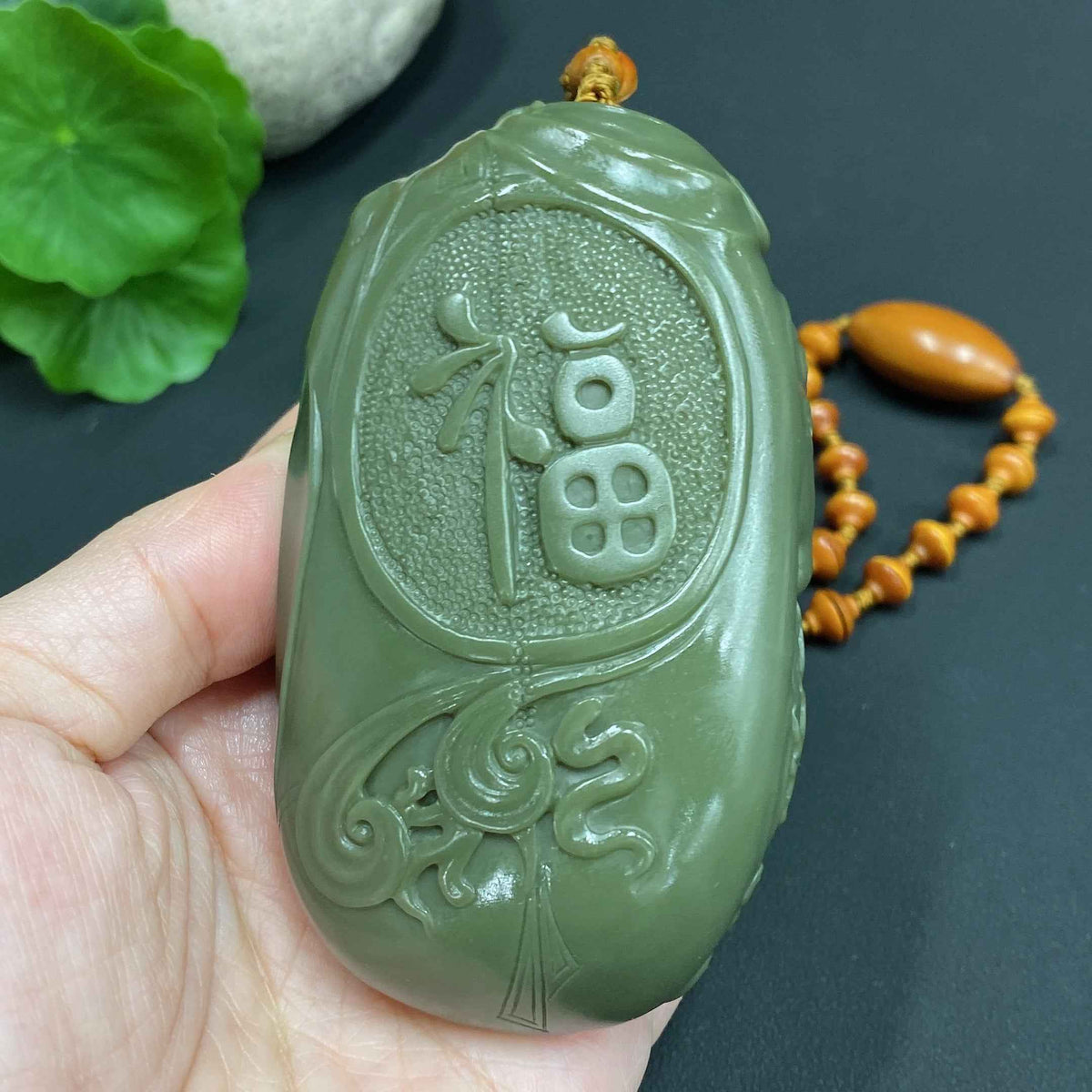 Huiliu HQ Hetian Jade handheld Zhong Kui figure, intricately carved traditional jade piece, Huiliu certified, detailed craftsmanship.