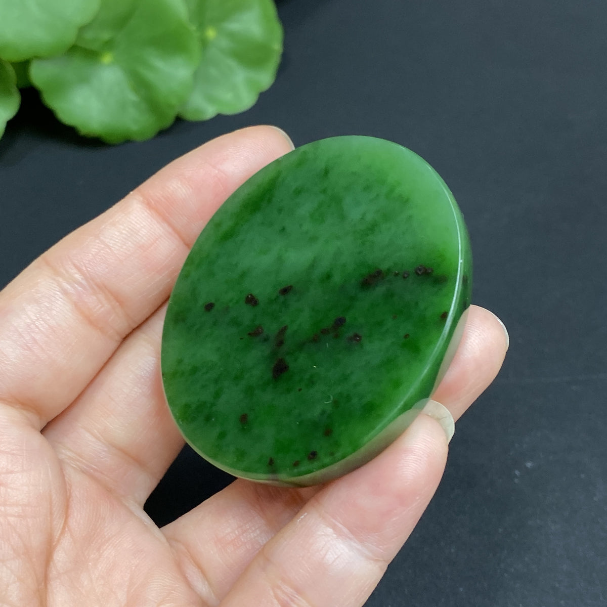 Plain Hetian jade jasper pendant from HUILIU HQ, showcasing smooth, natural jade with a simple, elegant design.